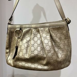Metallic Guccissima Sukey Messenger Bag Golden Beige -GUCCI - 296834 493…